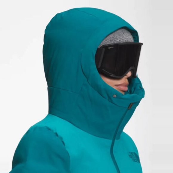 The North Face SKI Women's Sz MEDIUM CIRQUE 550 DOWN JACKET Waterproof Aqua Blue - Picture 5 of 7
